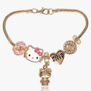 Hello Kitty pandora look bracelet in gold tone New!